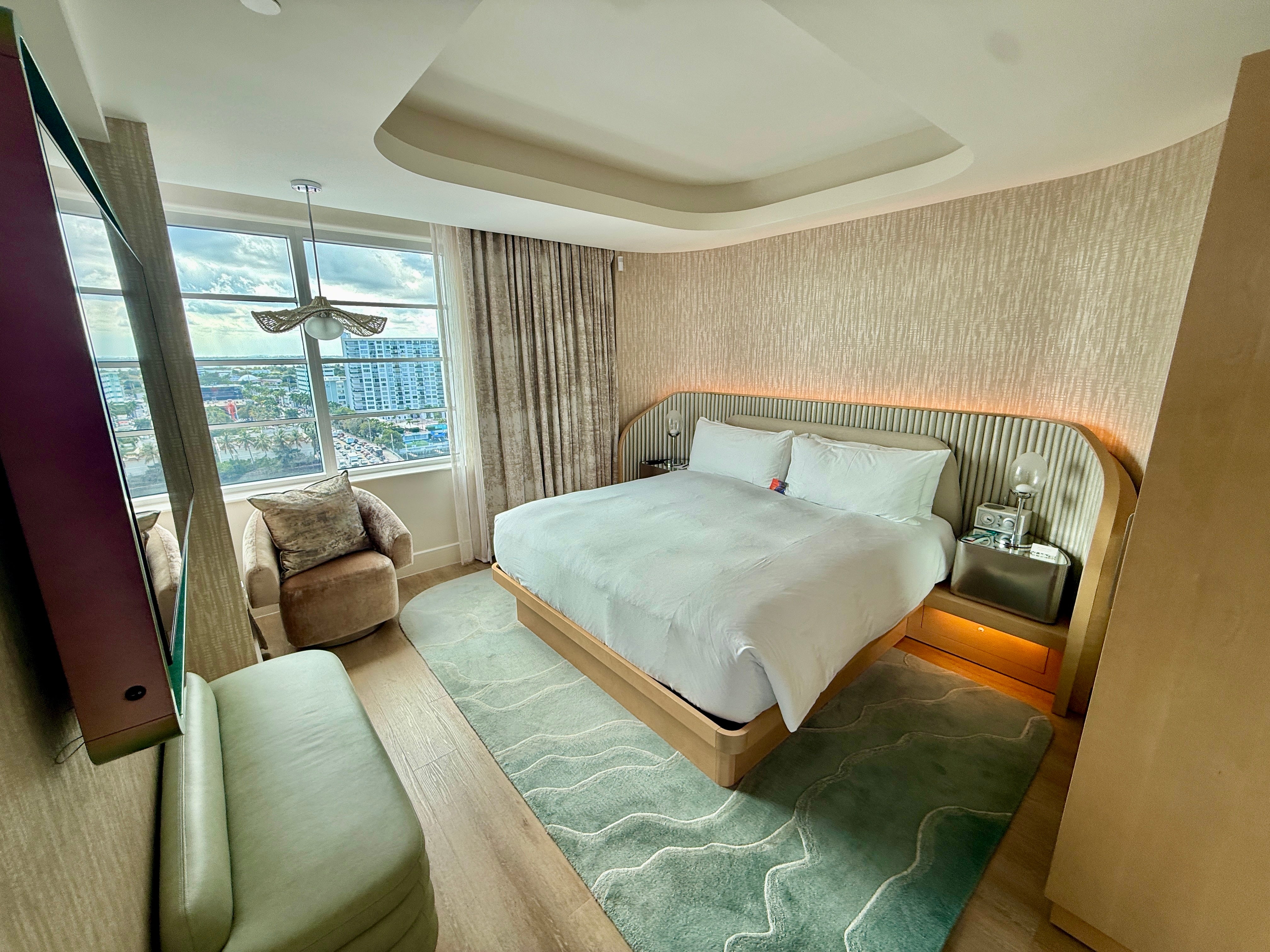 A Hyatt suite bedroom, illustrating the loyalty program affected by Chase's transfer ratio cut