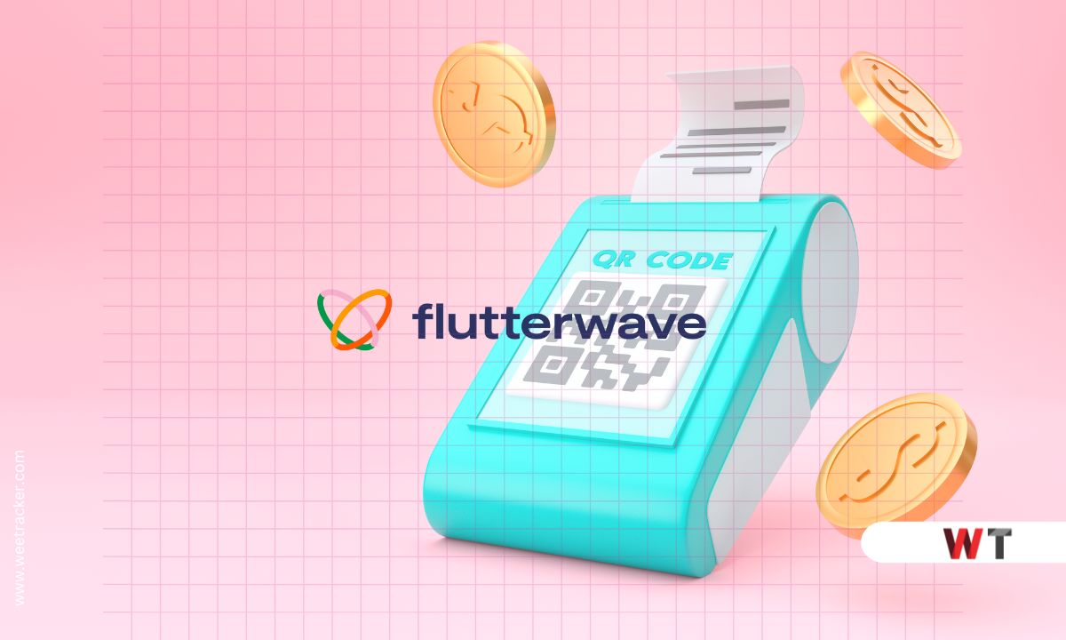 Flutterwave app on an African smartphone against a fintech backdrop