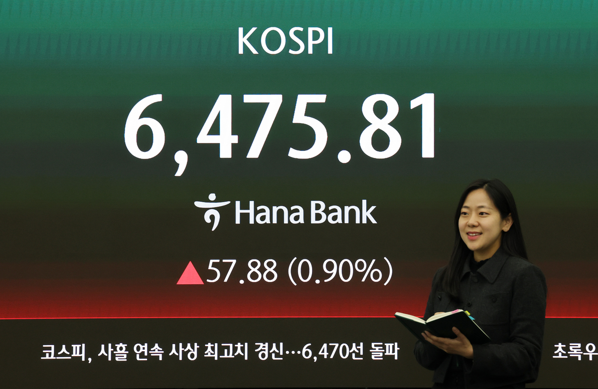 KOSPI 6,475.81 사상 최고치 3일 연속 경신