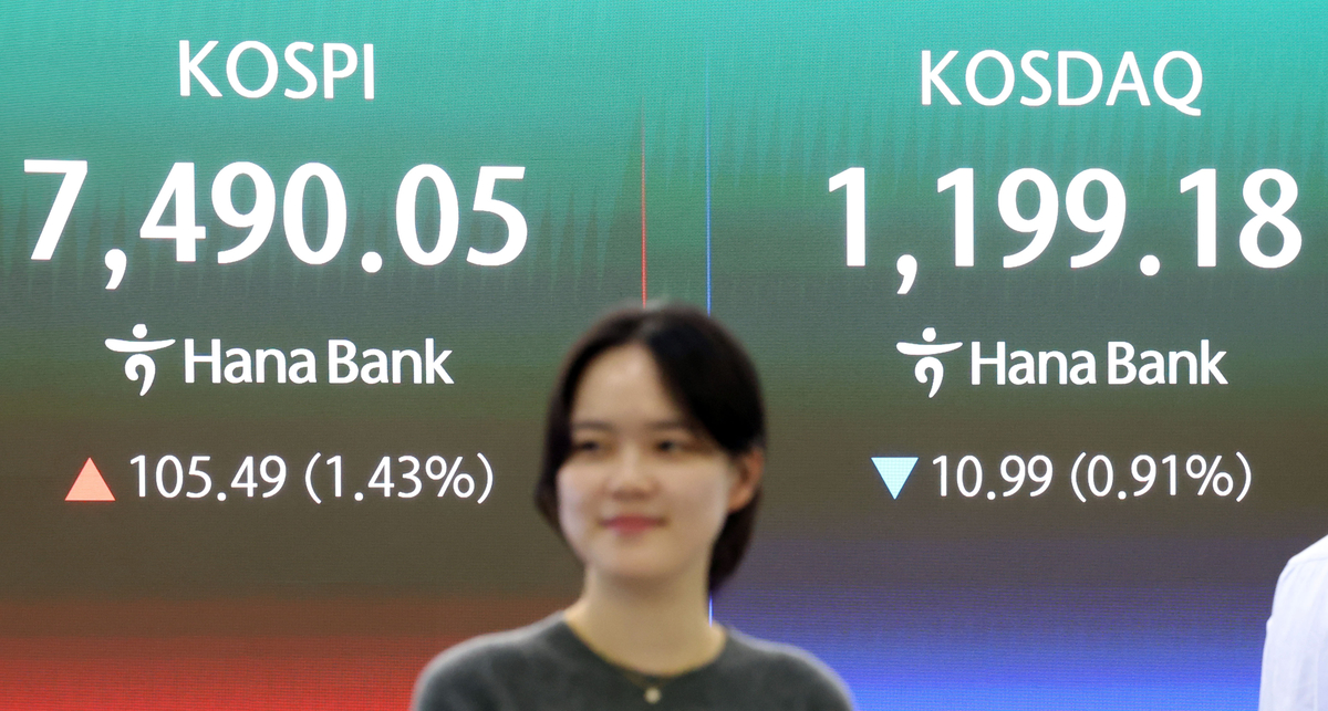 Samsung and SK Hynix surge drives KOSPI to record 7,490 on May 7, 2026