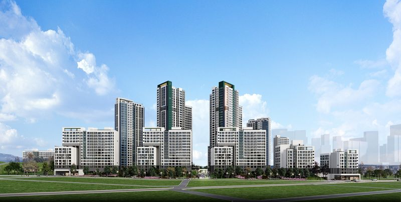 Rendering of Jangwi Prugio Mark One and other new sales complexes