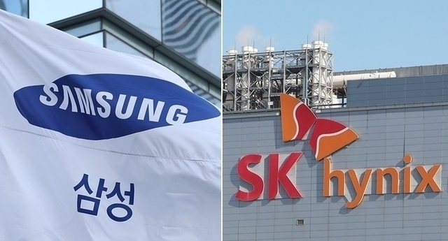 Graph illustrating the shift in HBM market share between Samsung and SK hynix