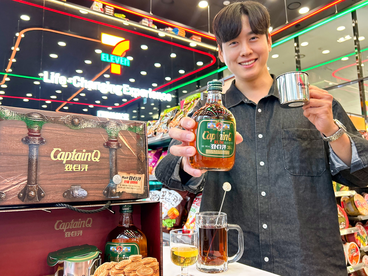 Seven-Eleven Korea Captain Q liquor relaunch announcement