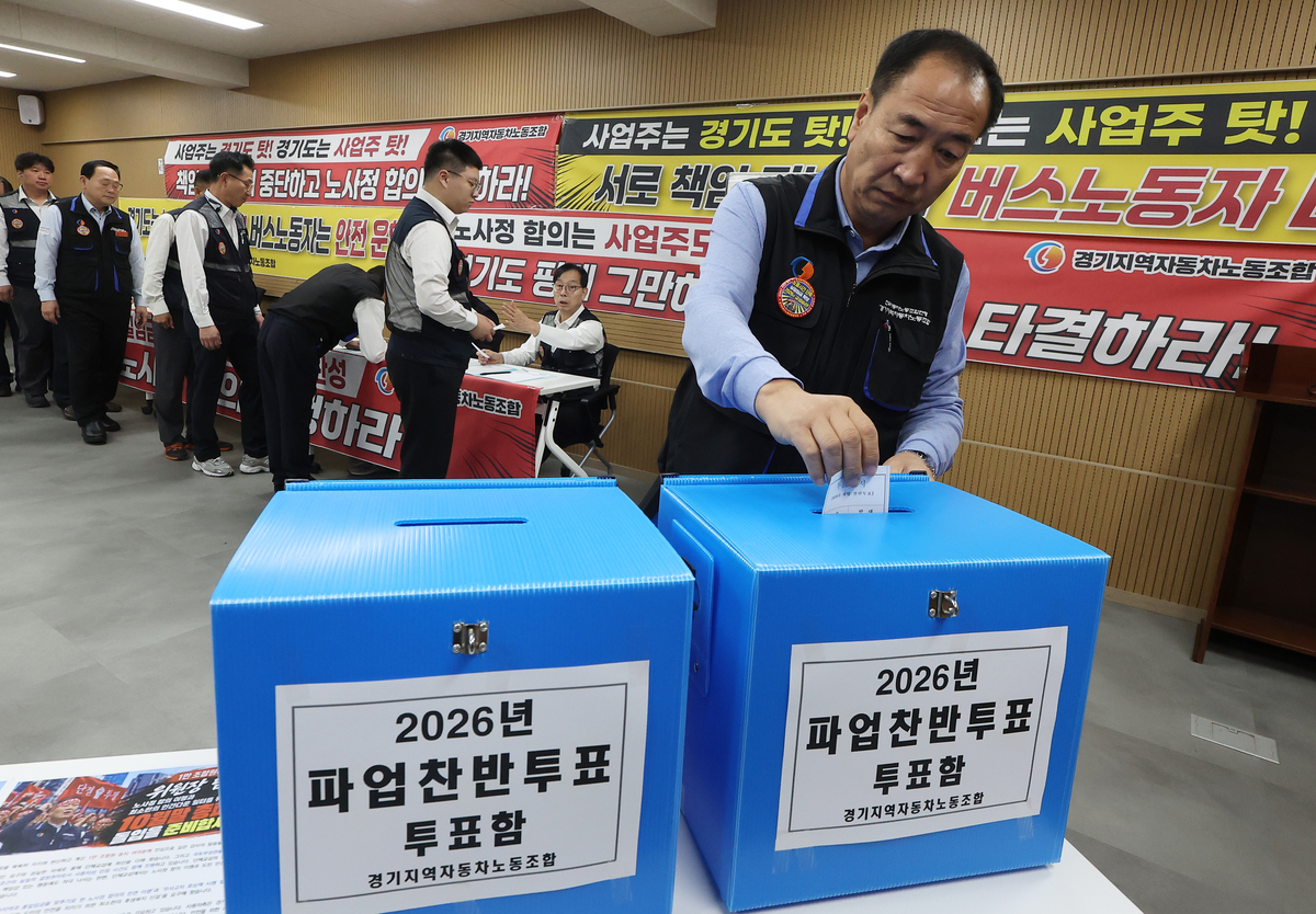 Gyeonggi bus union general strike vote results