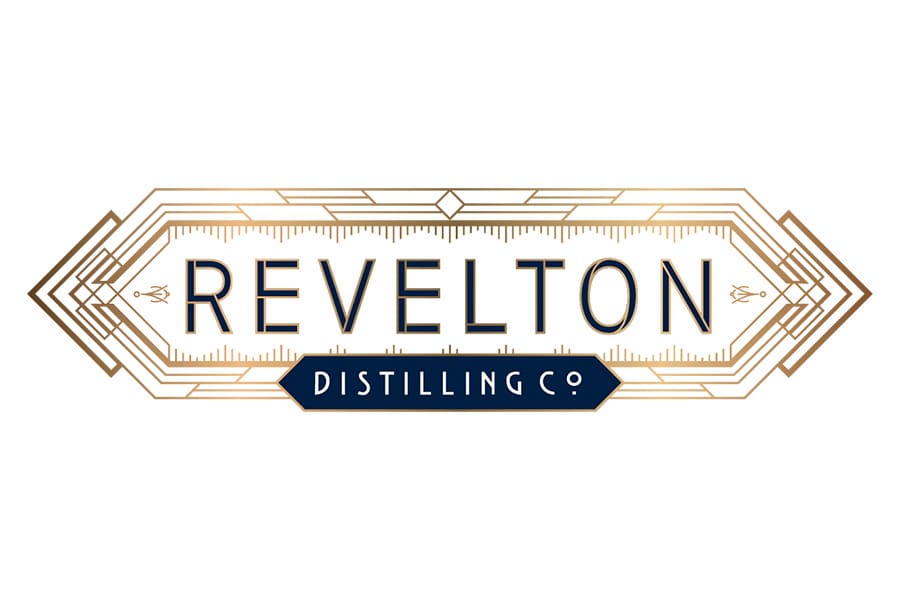 Revelton Distilling Company logo, an Iowa-based craft distillery expanding distribution