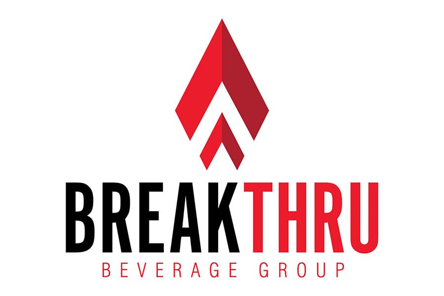 Breakthru Beverage Group logo against a corporate background