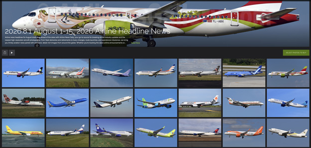 Daily airline news header featuring aircraft