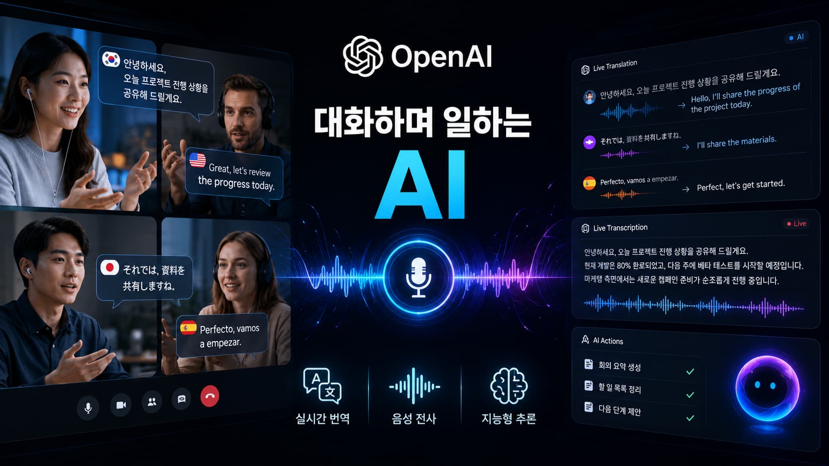 오픈AI 음성 AI API 업데이트 소개 이미지