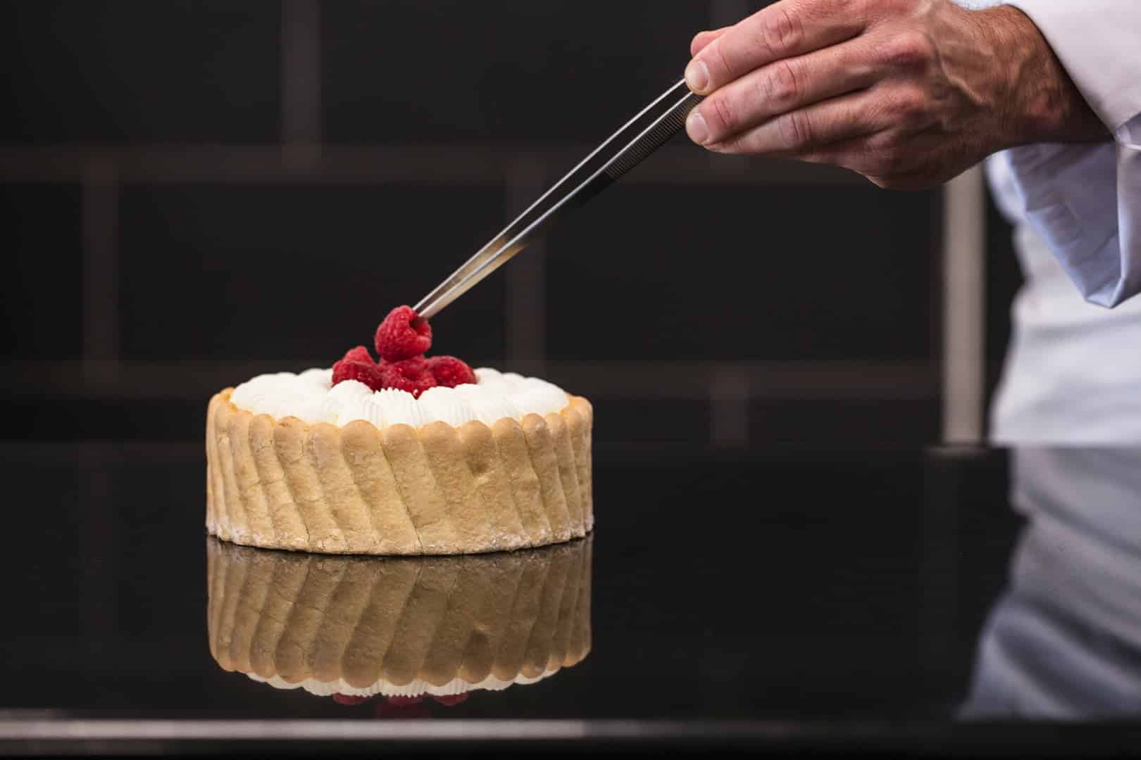 Close-up of proper creaming technique with butter and mixer
