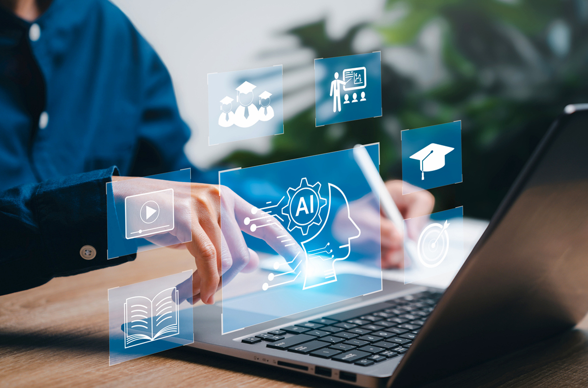 WSU students working with AI in classroom setting