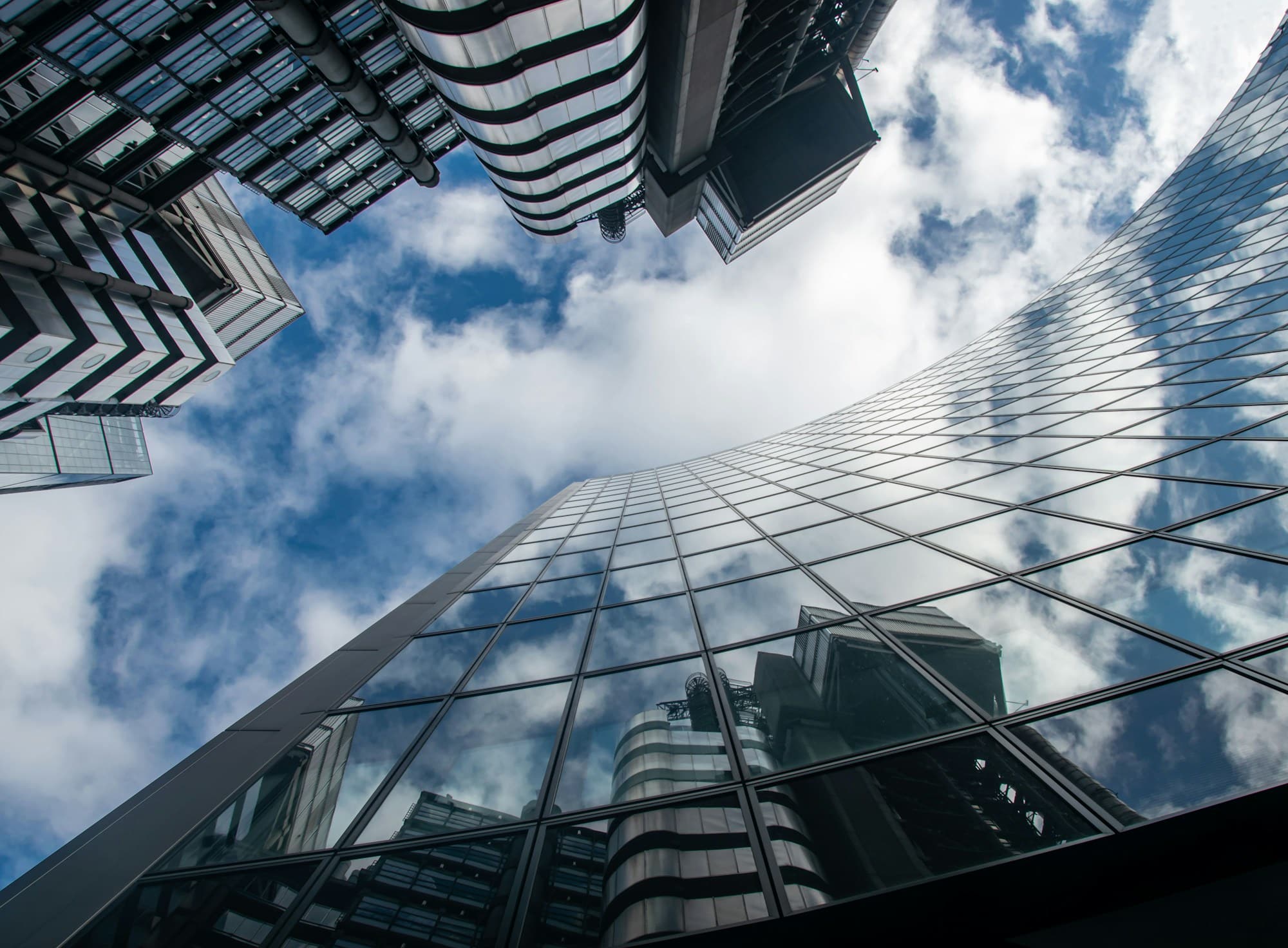Illustrative photo of financial district architecture amidst mortgage distress
