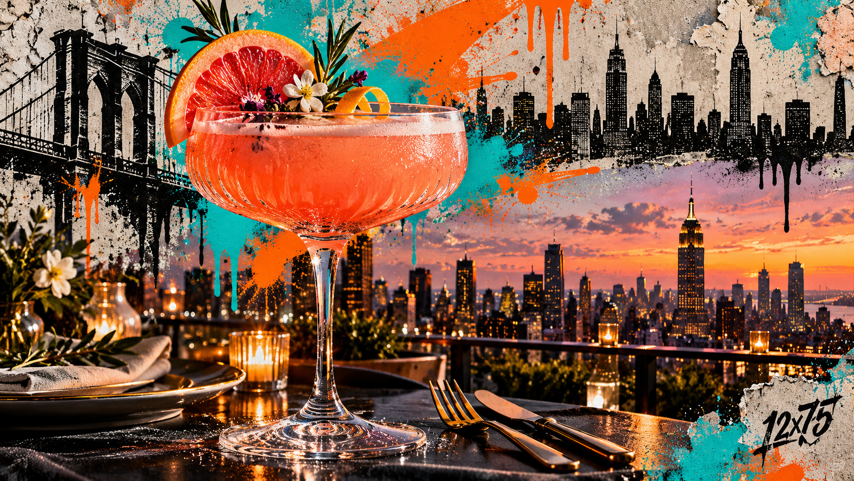 New York's Neon Alcohol-Free Rooftop Dinner event space