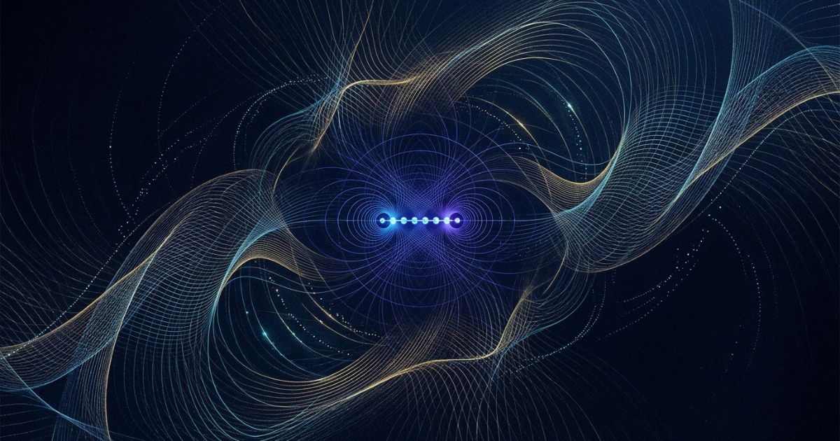 Conceptual diagram of quantum simulation of fundamental forces