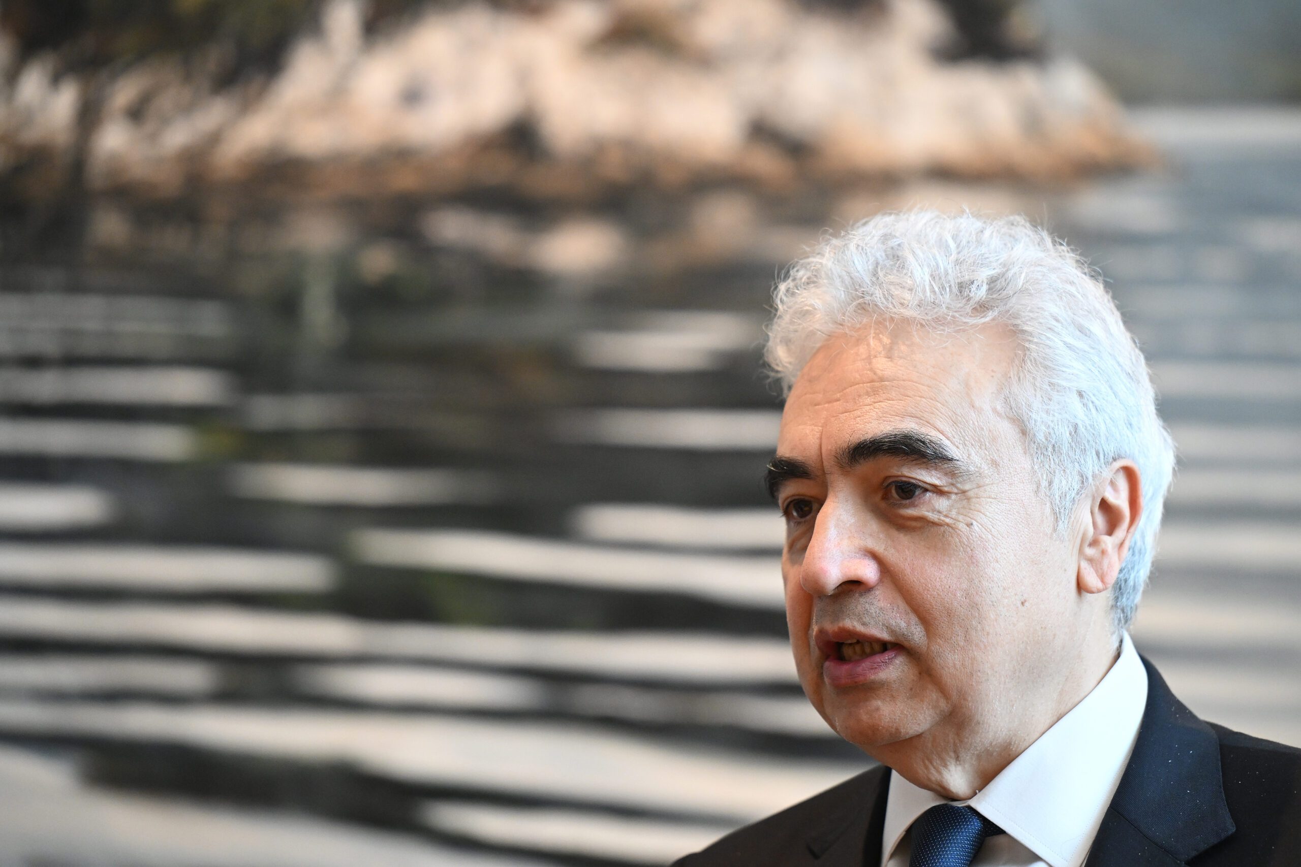 IEA chief Fatih Birol during a press conference on the conflict's impact on energy markets