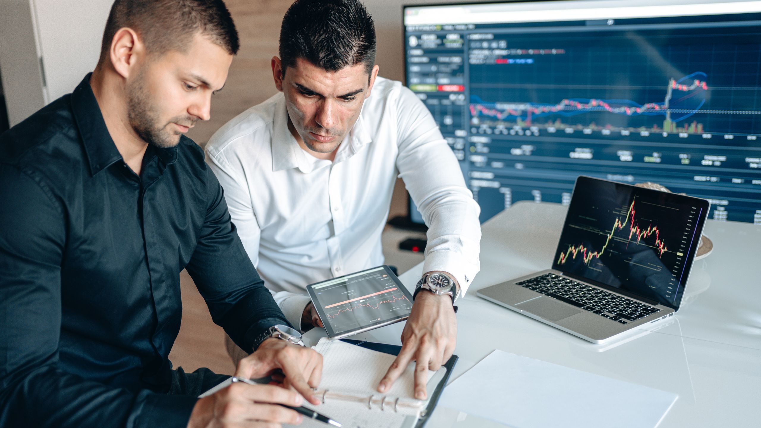 Investors monitoring market data