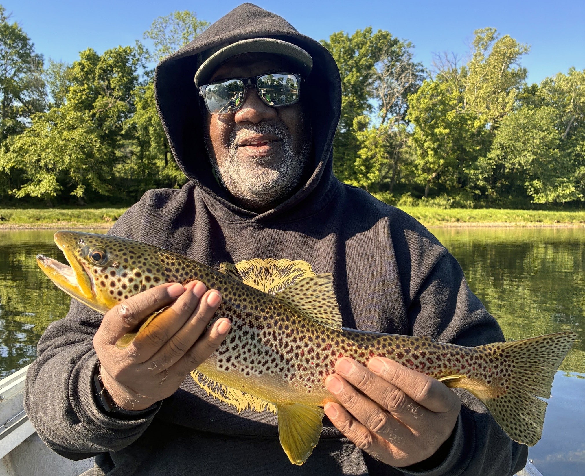 Brown trout caught near Cotter, Arkansas, May 2026