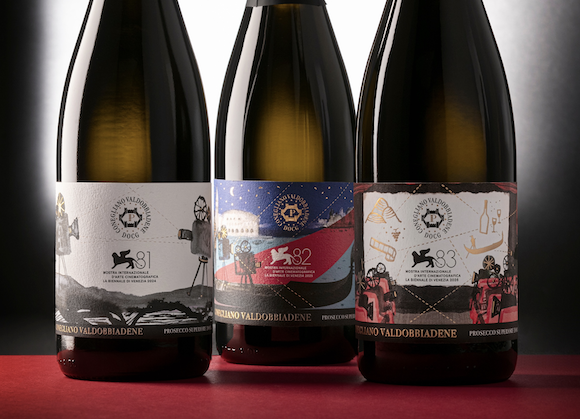 Official promotional image for Prosecco DOCG at the Venice Film Festival