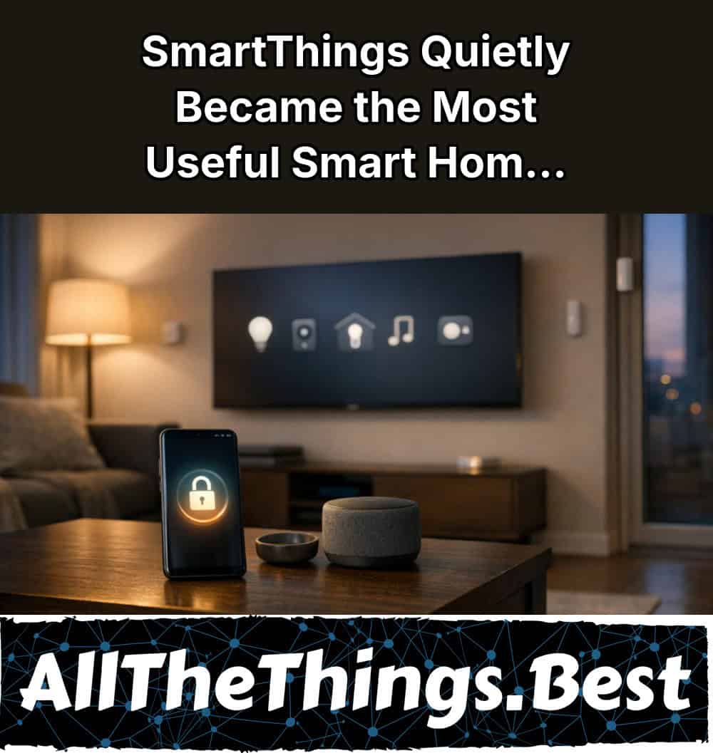 SmartThings app dashboard showing unified smart home controls
