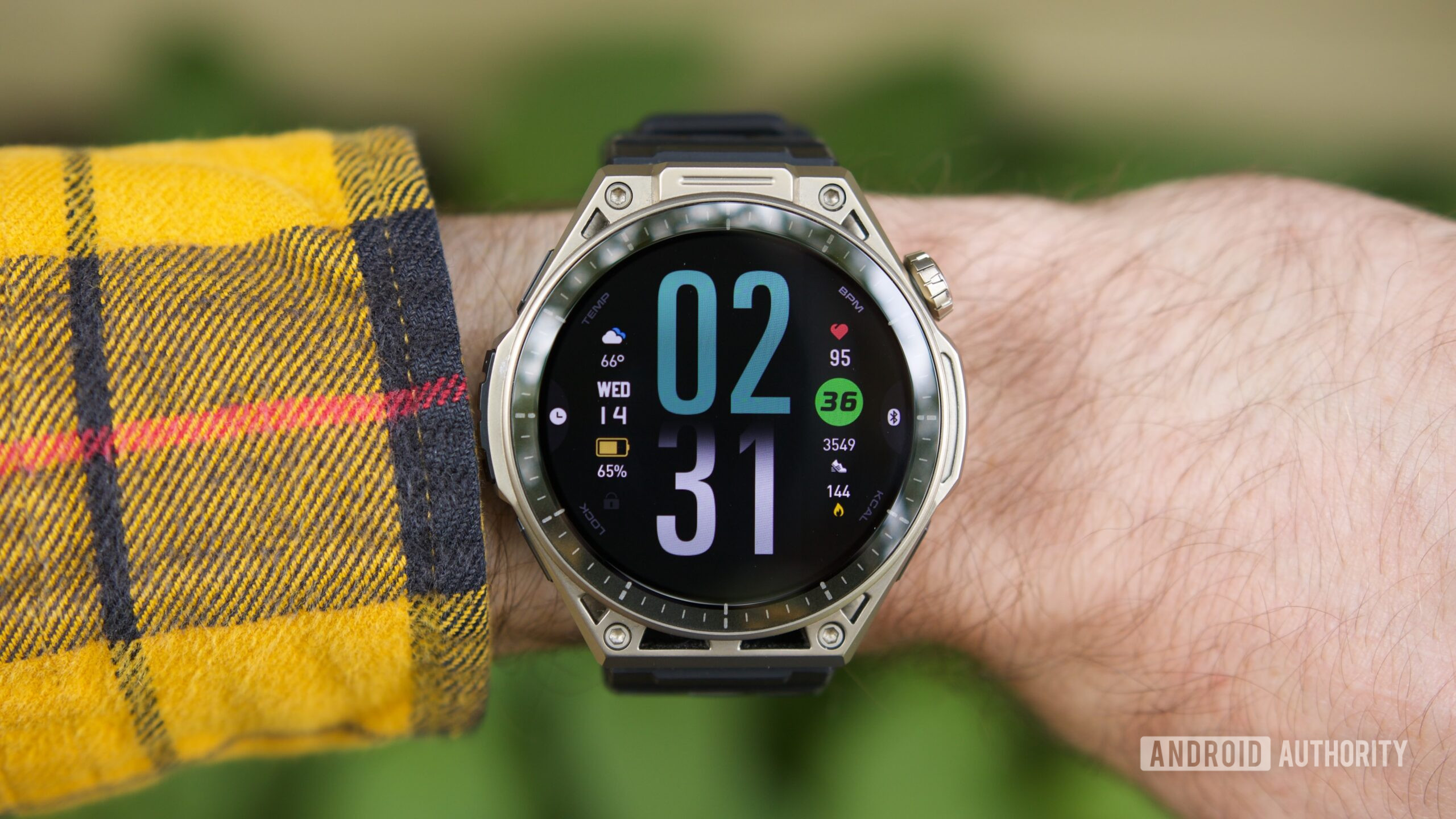 Amazfit Balance Ultra smartwatch displayed on a wrist
