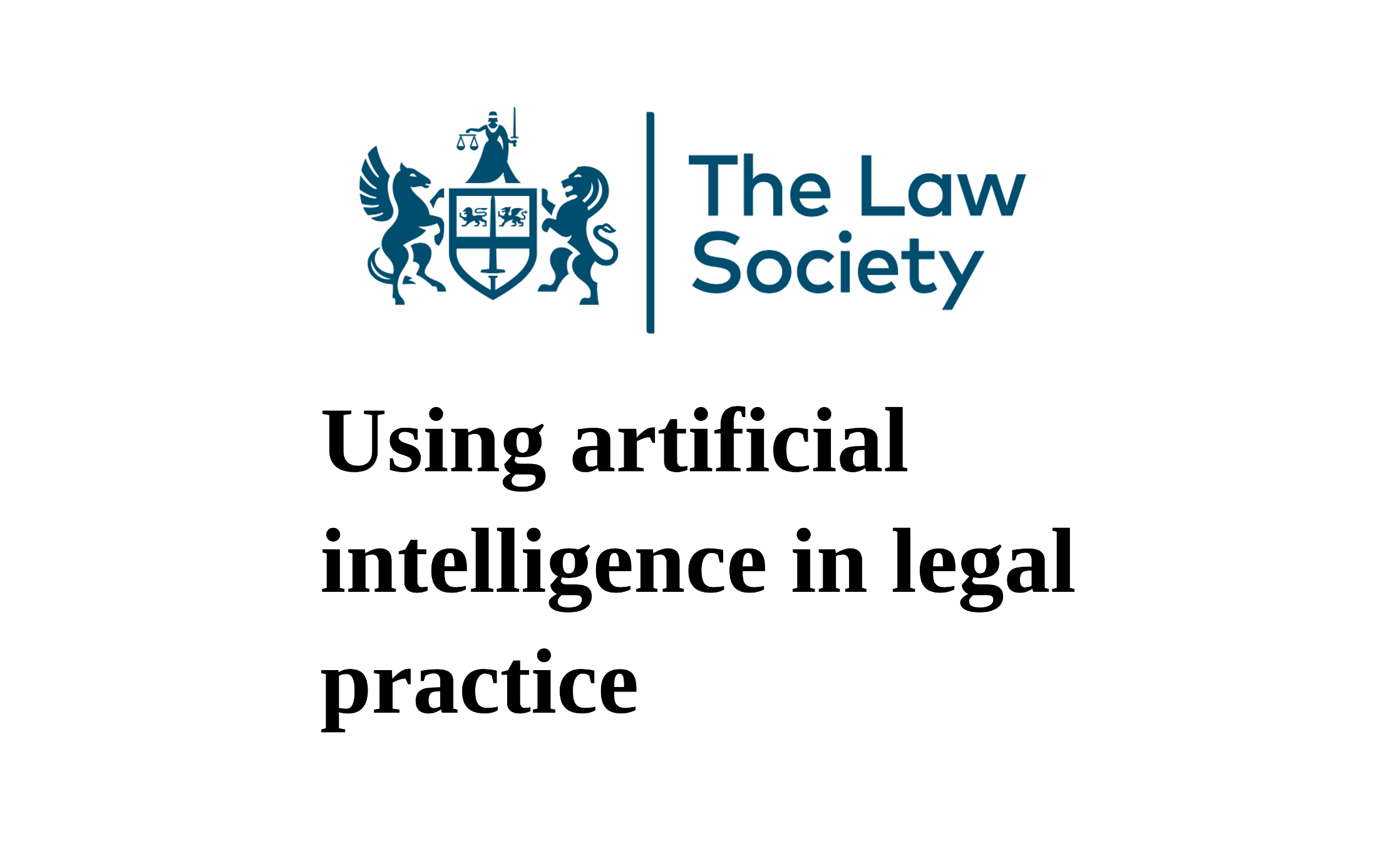 Screenshot of the Law Society practice note regarding AI liability