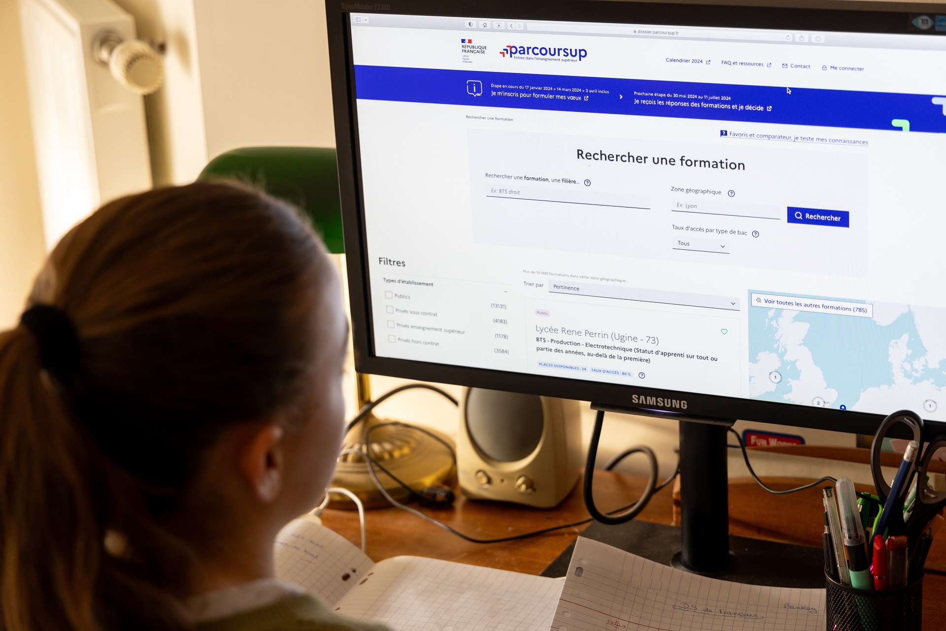 Parcoursup interface overview
