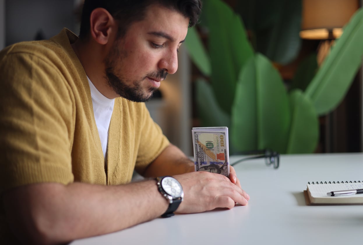 Budget tracking app interface on smartphone