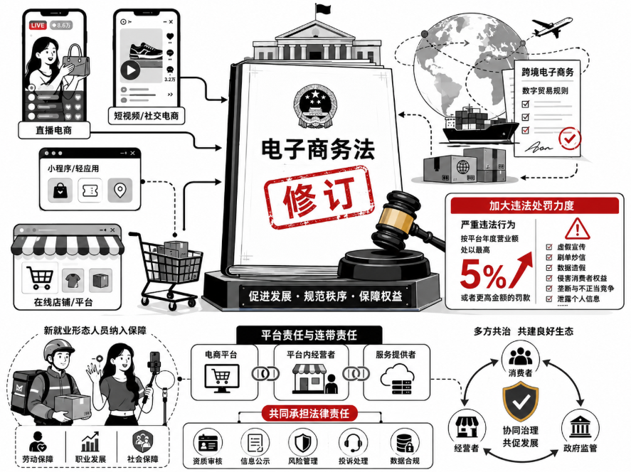 Screenshot of new e-commerce law draft regulation document