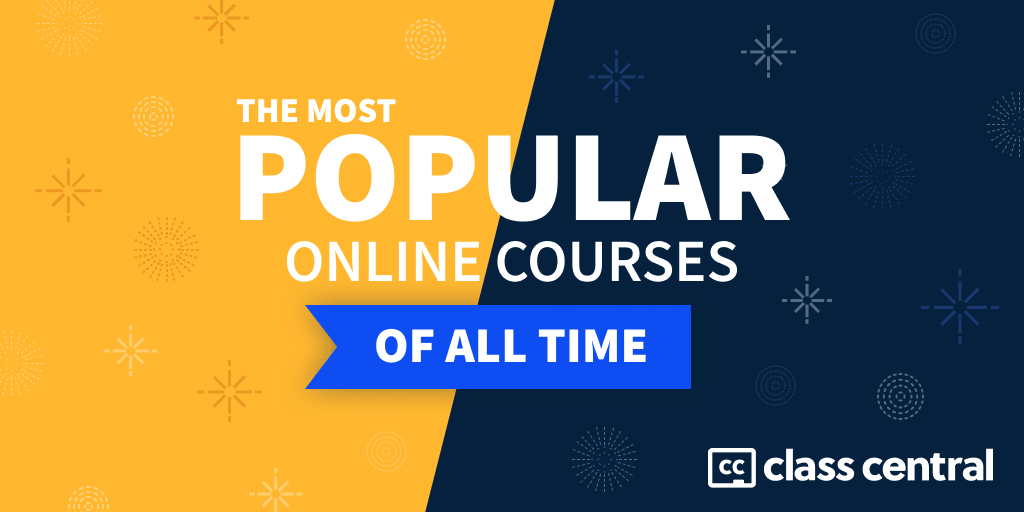 Class Central's ranking of the 250 most popular online courses of all time