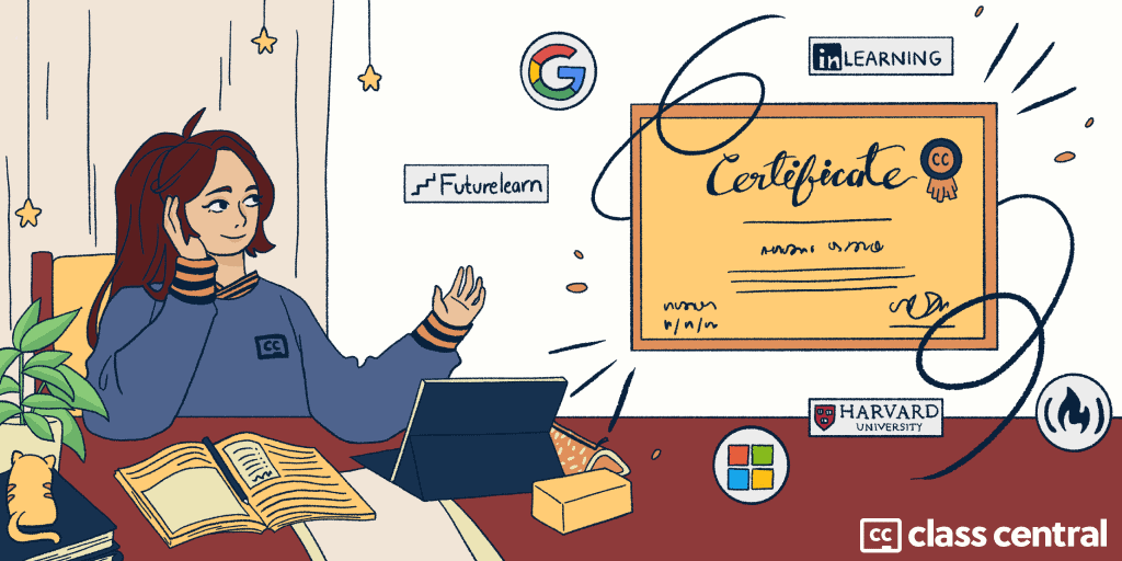 Class Central's collection of free certificates and badges available online