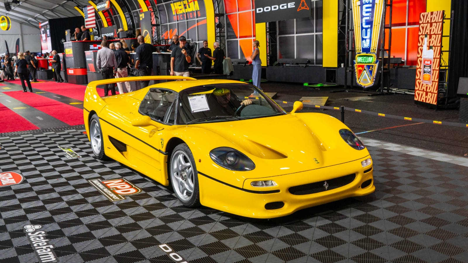 Yellow 1996 Ferrari F50 sold at Mecum Monterey 2026