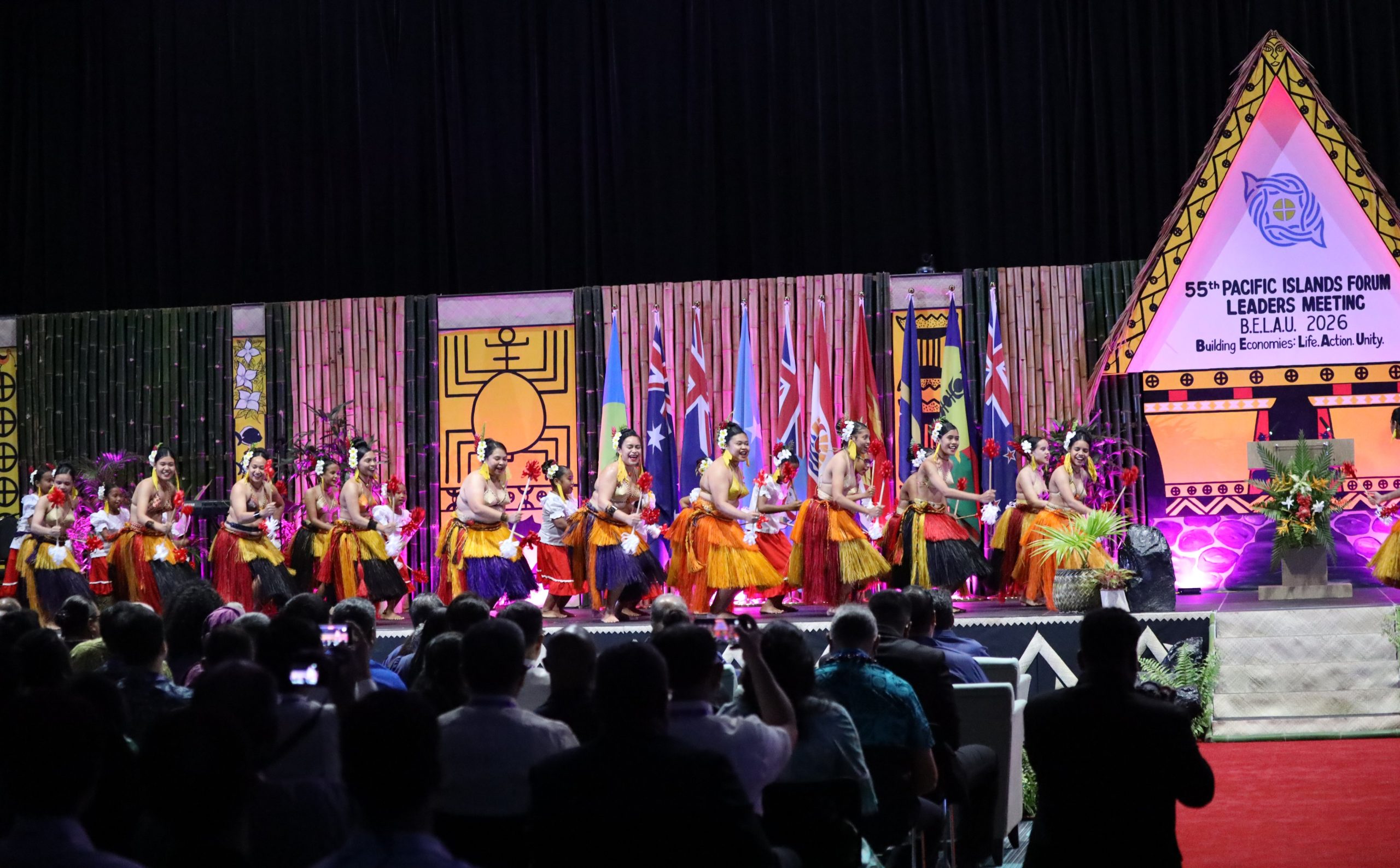 Pacific leaders discussing climate finance at PIF 2026
