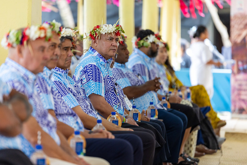 Pacific leaders at a climate meeting in Tuvalu