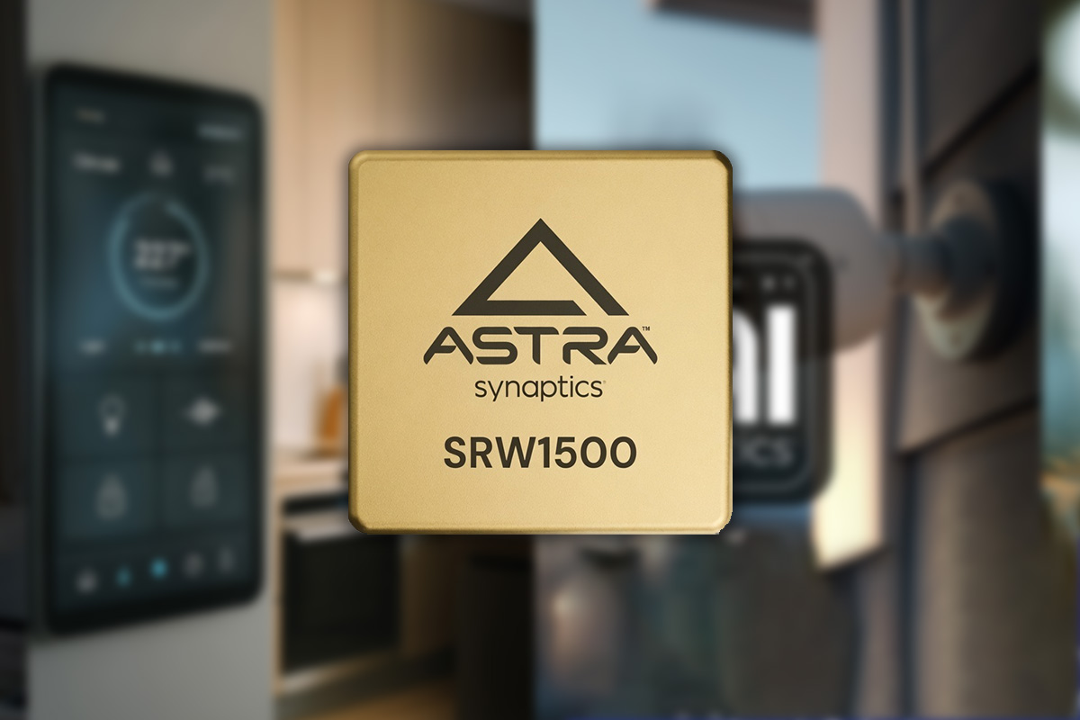 Synaptics Astra SRW1500 Series AI MCU block diagram showing Cortex-M52 and Ethos-U55 integration