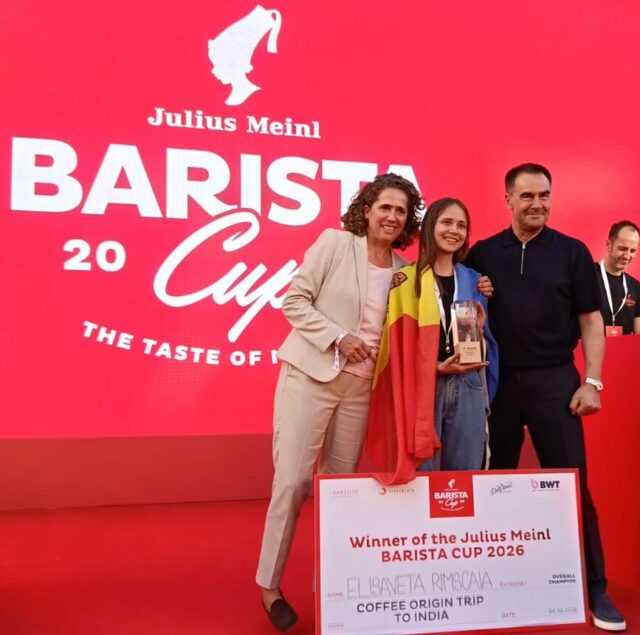 Elizaveta Rîmscaia, winner of the Julius Meinl Barista Cup 2026