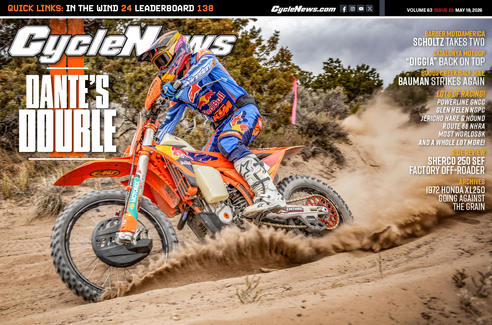 Cycle News Issue 20 2026 cover featuring Catalunya MotoGP
