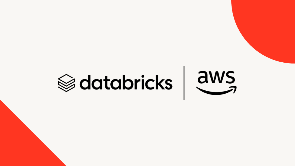 AWS and Databricks logos and partnership announcement graphic from Data + AI Summit 2026