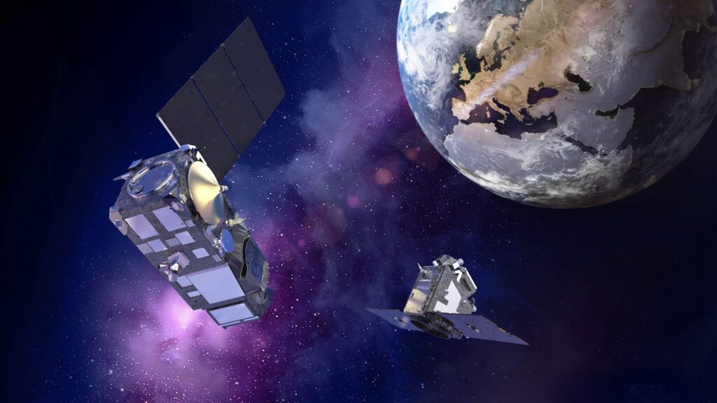 Artist's view of Sentinel-3C and FLEX