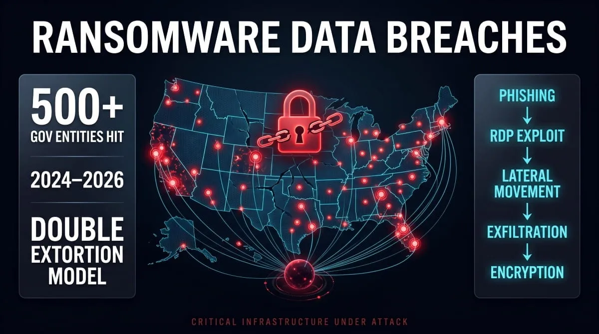 Ransomware data breach statistics dashboard