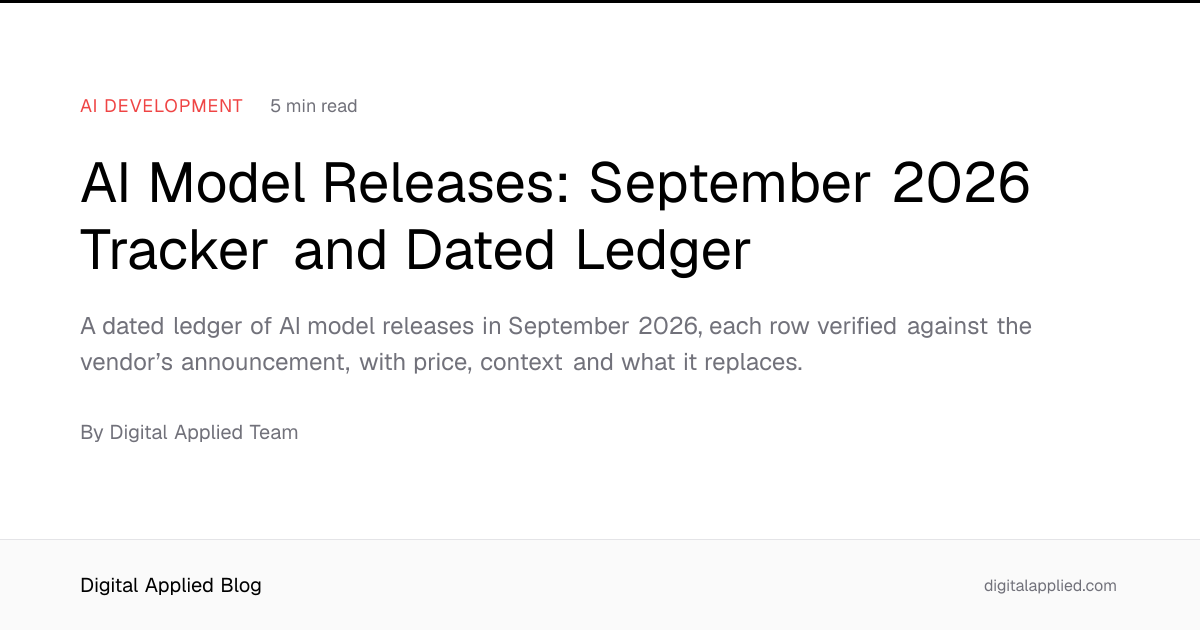 September 2026 AI Model Updates Summary Image