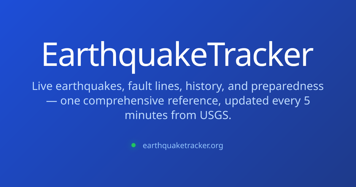 Live earthquake tracker map showing today's worldwide seismic activity