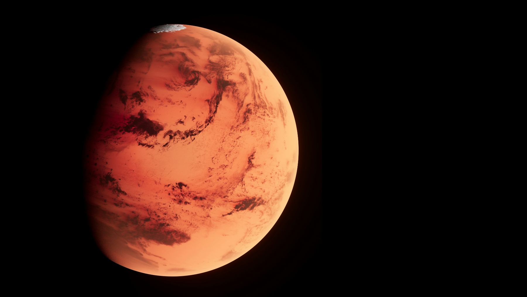 Artistic concept of a fast Mars trajectory approach