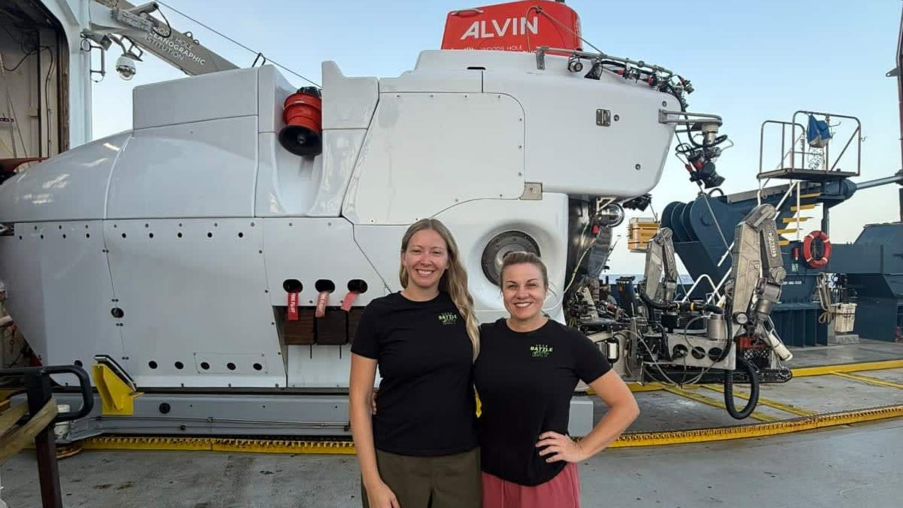 Alvin submersible and research team at Caribbean hydrothermal vents, 3 miles depth