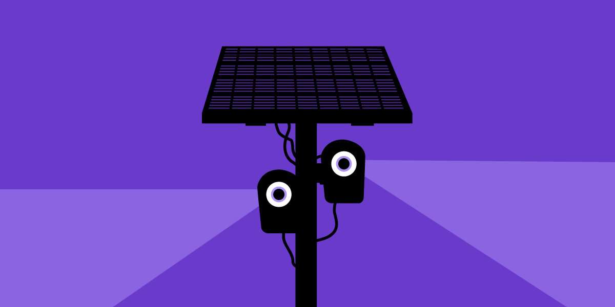Vector illustration of surveillance camera network