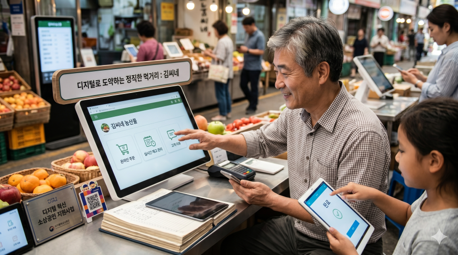 소상공인의 AI 디지털 전환 모습