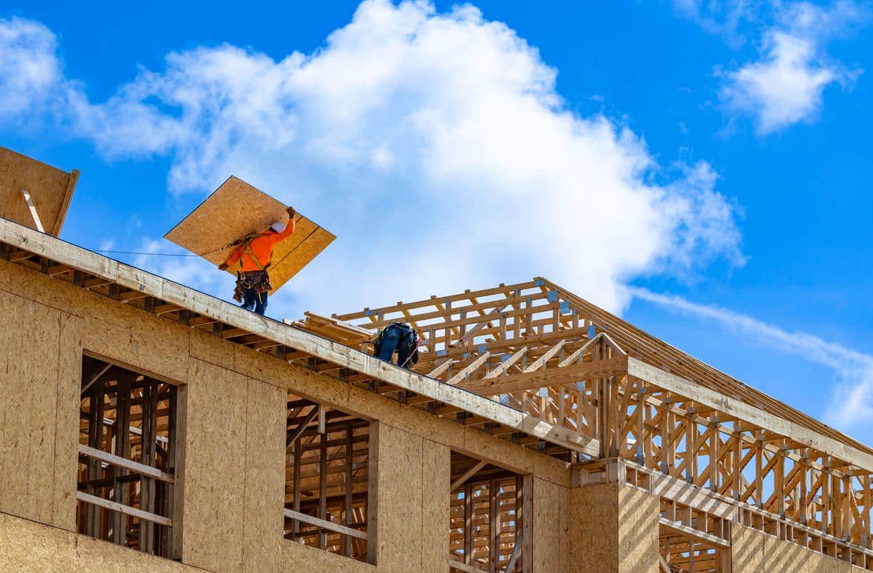 Graph showing French housing construction data