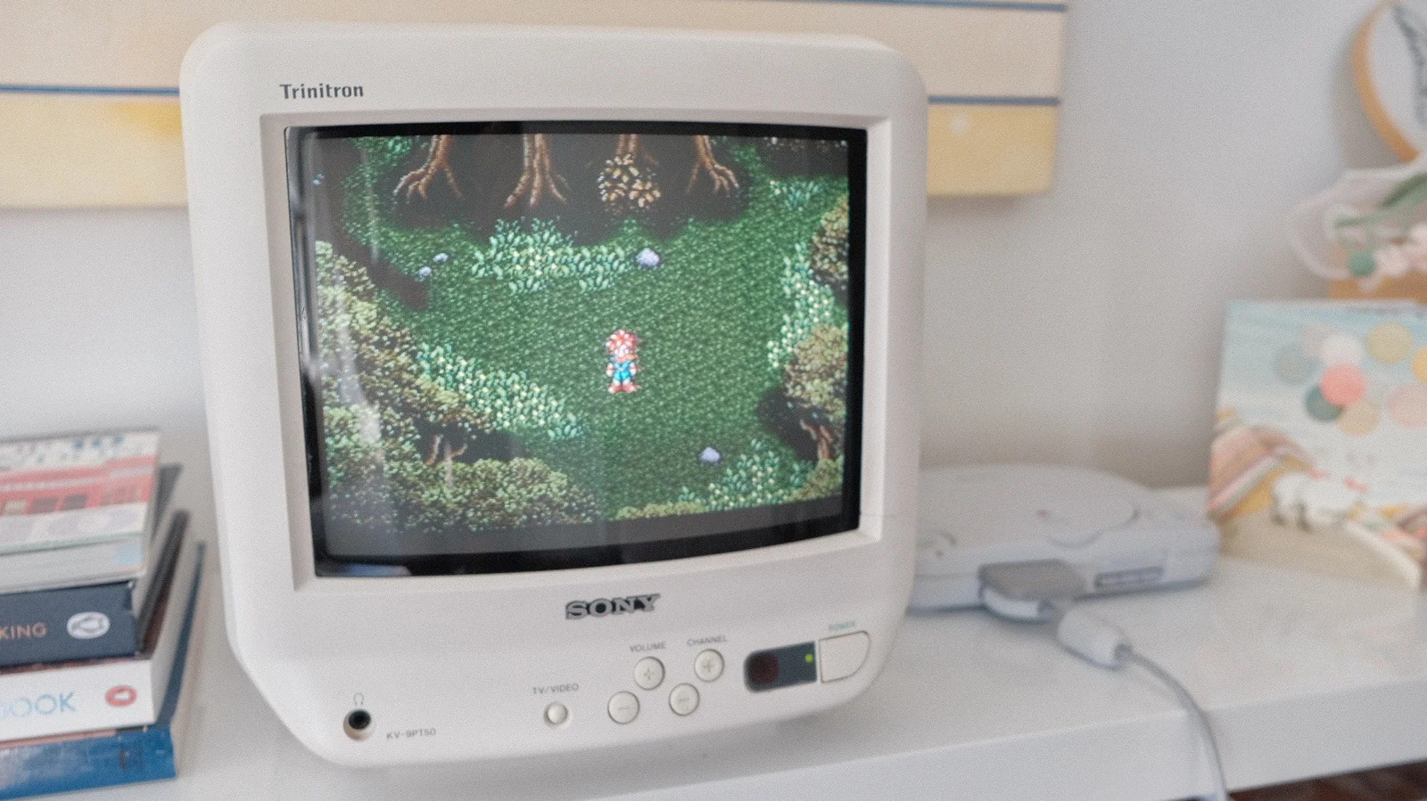 Engadget article illustration showing retro games on a CRT TV