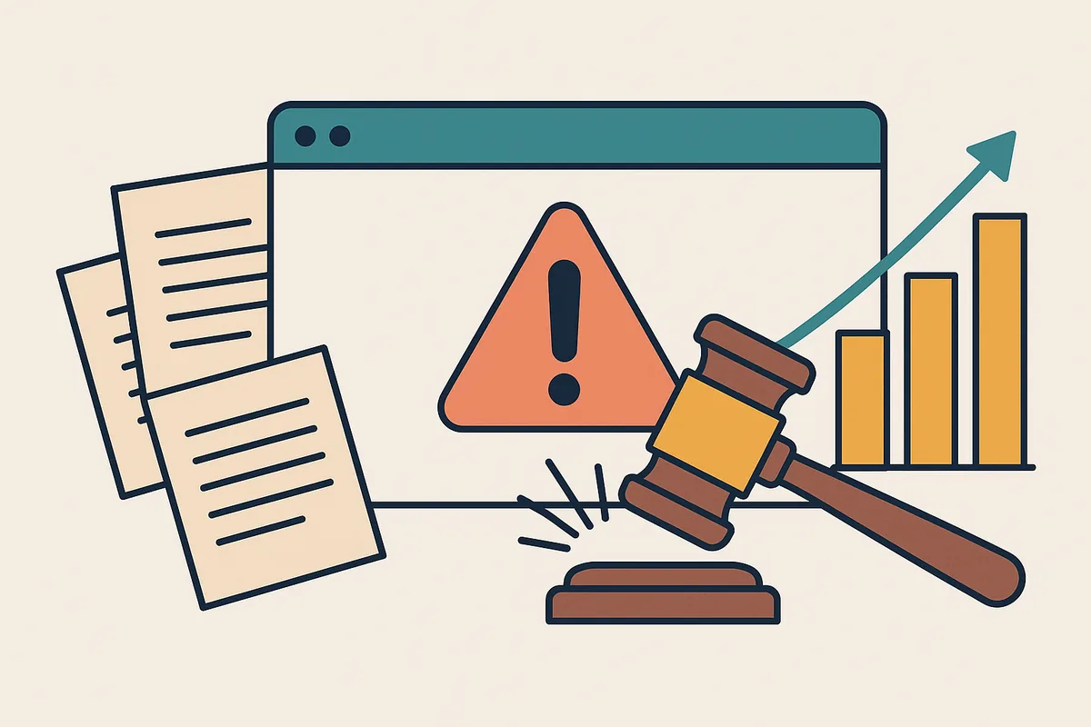 Chart showing ADA website lawsuit statistics