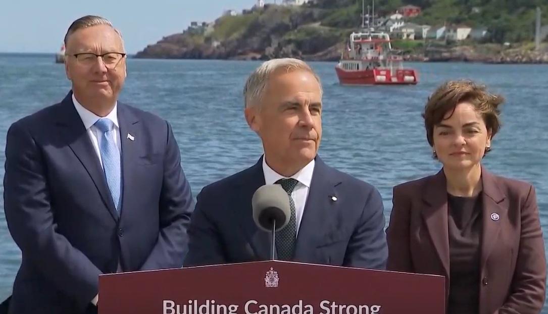 Canadian Prime Minister Mark Carney announcing clean energy investment