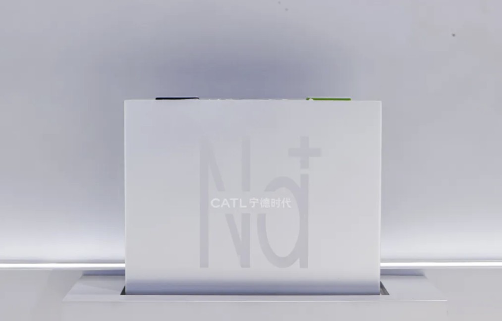 CATL sodium-ion battery display at ESIE 2026 trade show