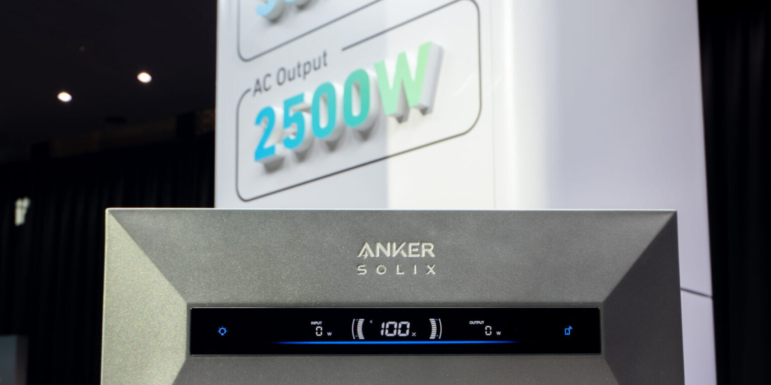 Anker Solix Solarbank 4 E5000 Pro displayed at Berlin launch event 2026